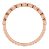 14K Rose 1/5 CTW Natural Diamond Anniversary Band